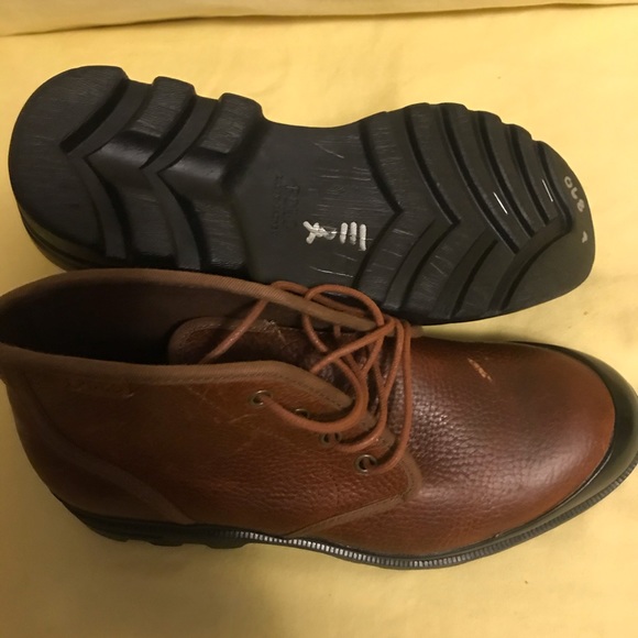 POLO RALFH LAUREN UMAR BROWN TUMBLED LEATHER BOOTS - Picture 3 of 5